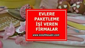 Evlere Paketleme İşi Veren Firmalar 2022 (AYDA 5000 KAZAN)
