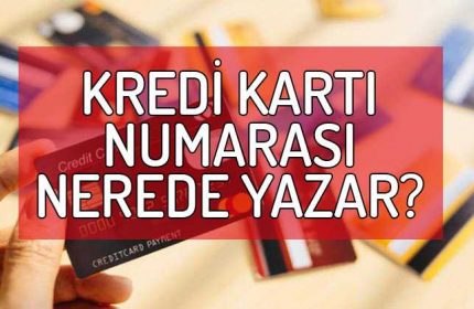 Kredi Kartı Numarası Nerede Yazar? Kart Numarası Nedir?